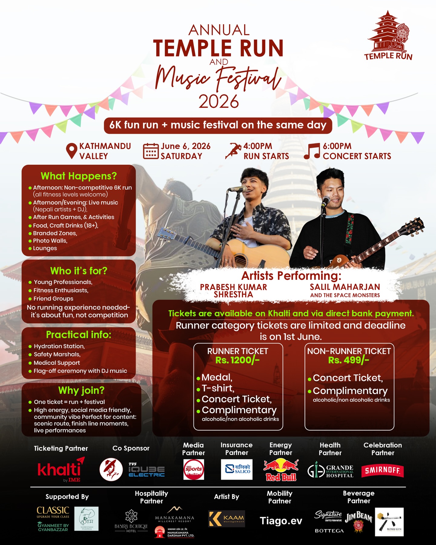 Annual Temple Run and Music Festival